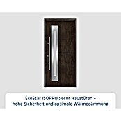 Hörmann EcoStar Haustür ISOPRO Secur IPS 780S (110 x 210 cm, DIN Anschlag: Links, Night Oak) | BAUHAUS