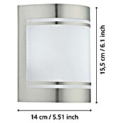 Außenwandleuchte Cerno (40 W, 140 x 105 x 165 mm, Weiß, IP44) | BAUHAUS
