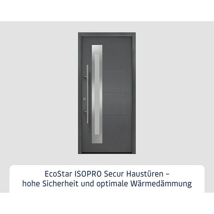 Hörmann EcoStar Haustür ISOPRO Secur IPS 780S (110 x 210 cm, DIN Anschlag: Links, Anthrazit metallic) | BAUHAUS