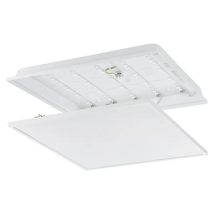 Eglo connect.z LED-Panel HERRORA-Z - 22 W, L x B x H: 45 x 45 x 4 cm, Weiß - Ein offenes LED-Panel mit einem sauberen, weißen Design für moderne Beleuchtungslösungen in Innenräumen.