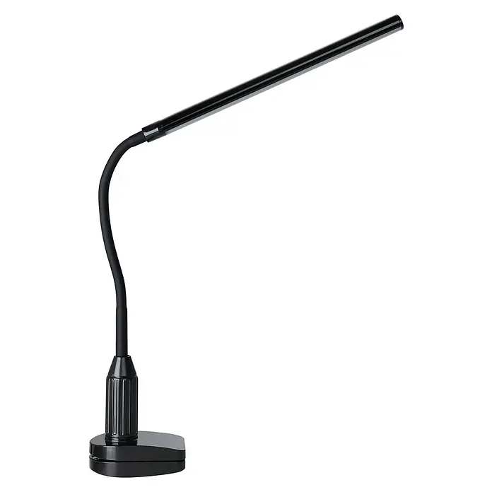 Eglo LED-Klemmleuchte Laroa - L x B x H: 45 cm x 6,5 cm x 27,5 mm - Schwarz LED Schreibtischlampe mit Schwanenhals und Klemme für flexible Beleuchtung auf Schreibtischen und Arbeitsflächen.