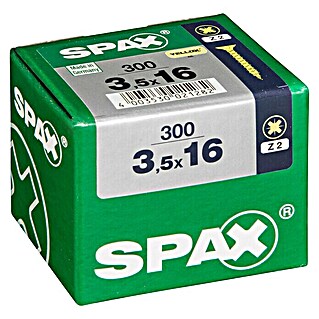 Spax Universalschraube (3,5 x 16 mm, Vollgewinde, 300 Stk.)