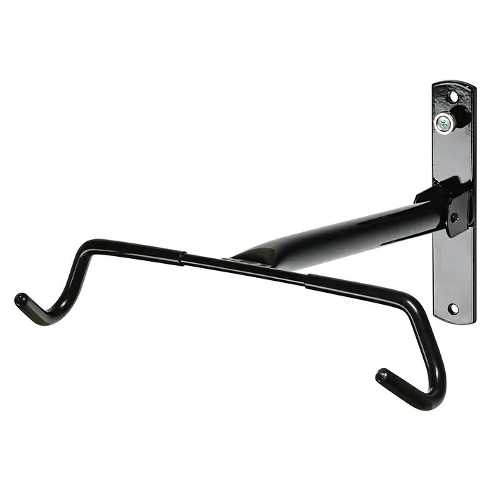 Rei Fahrrad-Wandhalter - L x B x H: 9 x 32 x 45 cm, Stahl, Wandmontage - Schwarze Wandhalterung aus Metall für Fahrräder.