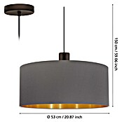 Eglo Concessa 1 Pendelleuchte (60 W, Cappuccino, Ø x H: 53 x 150 cm)