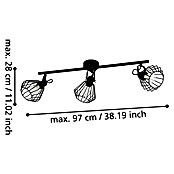 Eglo Deckenstrahler TABILLANO (L x B: 77,5 x 11 cm, Schwarz, E27, 3 Stk.) | BAUHAUS