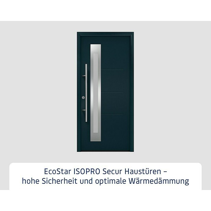 Hörmann EcoStar Haustür ISOPRO Secur IPS 780S (110 x 210 cm, DIN Anschlag: Links, Anthrazitgrau) | BAUHAUS