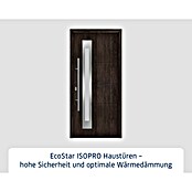 Hörmann EcoStar Haustür ISOPRO IP 780S (110 x 210 cm, DIN Anschlag: Links, Night Oak) | BAUHAUS