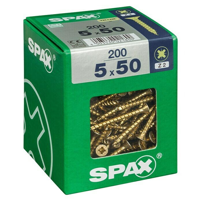 Spax Universele schroef (Ø x l: 5 x 50 mm, Voldraad, 200 stk.)