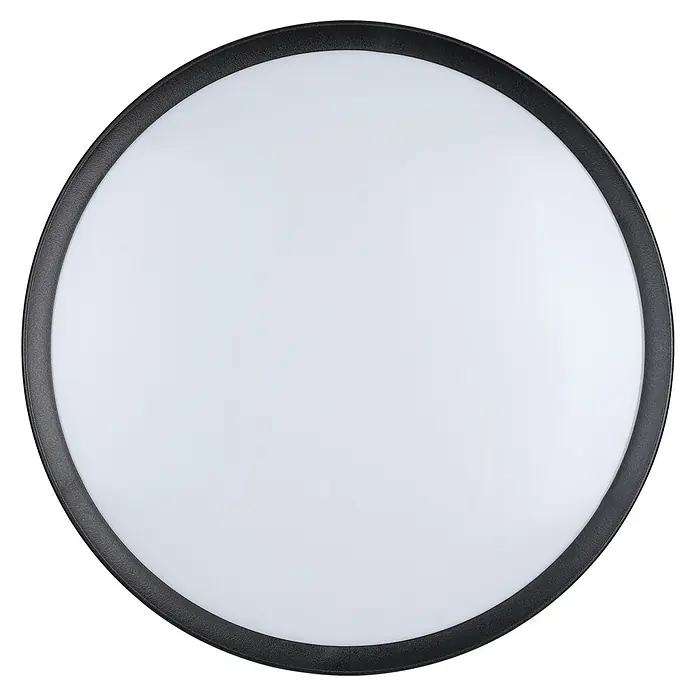 Eglo LED-Deckenleuchte rund MUSURITA - 14,6 W, Ø x H: 340 mm x 6 cm, Schwarz, Warmweiß - Runde LED-Deckenleuchte mit schwarzem Rahmen und weißer Abdeckung, ideal für moderne Wohnräume. Stilvolle Beleuchtung für jeden Raum.