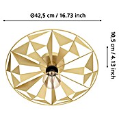 Eglo Deckenleuchte rund CASTANUELO (40 W, Ø x H: 425 mm x 100 cm, Gold, E27) | BAUHAUS