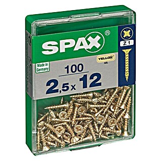 Spax Universele schroef (2,5 x 12 mm, Voldraad, 100 st.)