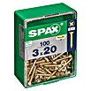 Spax Universalschraube (3 x 20 mm, Vollgewinde, 100 Stk.)