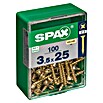Spax Tornillo universal (Ø x L: 3,5 x 25 mm, Rosca completa, 100 uds.)