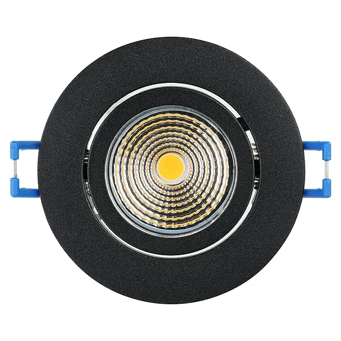 Eglo LED-Einbauleuchte SALICETO - Warmweiß, Durchmesser: 8,8 cm, Schwarz, 1 Stk. - Einbauleuchte mit runder, schwarzer Blende und zentraler LED-Lichtquelle für eine moderne und effiziente Beleuchtung.