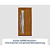 Hörmann EcoStar Haustür ISOPRO IP 780S (110 x 210 cm, DIN Anschlag: Links, Golden Oak) | BAUHAUS