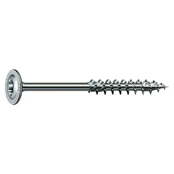 Spax HI FORCE Tellerkopfschraube HI.FORCE - Ø x L: 6 x 120 mm, WIROX Oberfläche, T-Star plus, 8 Stk. - Aufnahme einer SPAX Schraube mit Senkkopf und Teilgewinde. Geeignet für Holzverbindungen im Innen- und Außenbereich.