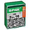 Spax Tornillo universal (Ø x L: 3,5 x 16 mm, Superficie WIROX, T-Star plus, 100 uds.)