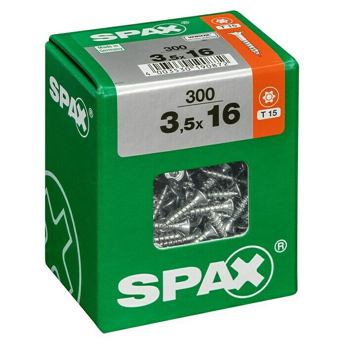 Spax Tornillo universal (Ø x L: 3,5 x 16 mm, Superficie WIROX, T-Star plus, 300 uds.)