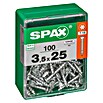 Spax Universalschraube T-Star plus (Ø x L: 3,5 x 25 mm, WIROX Oberfläche, T-Star plus, 100 Stk.)