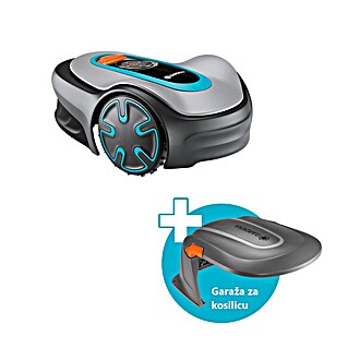 Gardena Robotska kosilica Sileno Minimo 500 i garaža (500 m², Širina reza: 16 cm)