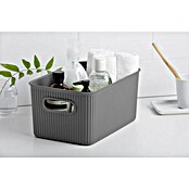 Tatay Baobab Cesta para la ropa M (L x An x Al: 18,1 x 27,2 x 13 cm, Plástico, Gris)