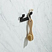 Tatay Onyx Colgador de baño doble (L x An x Al: 2,2 x 10 x 5,3 cm, Número de ganchos: 2 ud., Negro)
