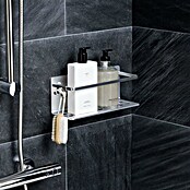 Tatay Moon Cesta de baño 2 alturas (L x An x Al: 10 x 30 x 12 cm, Plateado) | BAUHAUS