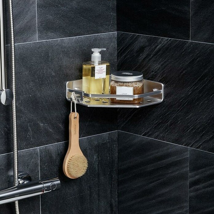 Tatay Moon Cesta de baño angular (L x An x Al: 20 x 20 x 5,5 cm, 1 ud., Plateado) | BAUHAUS