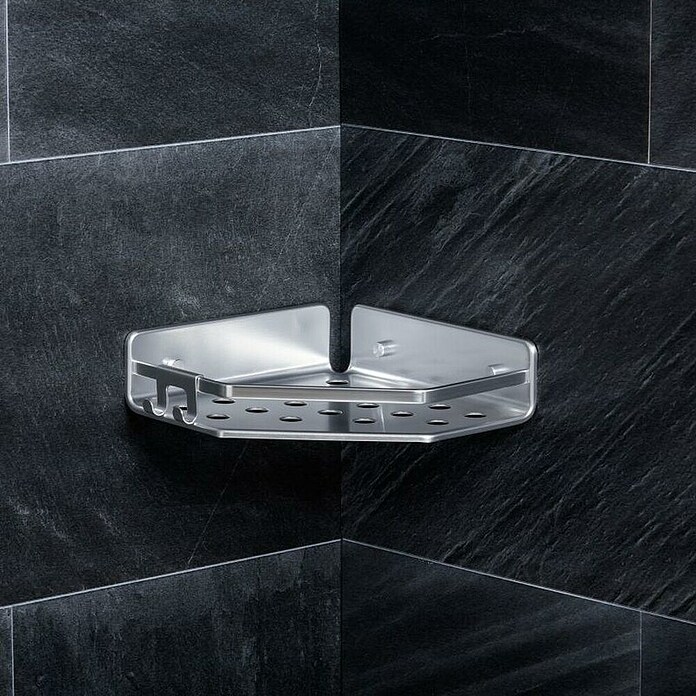 Tatay Moon Cesta de baño angular (L x An x Al: 20 x 20 x 5,5 cm, 1 ud., Plateado) | BAUHAUS