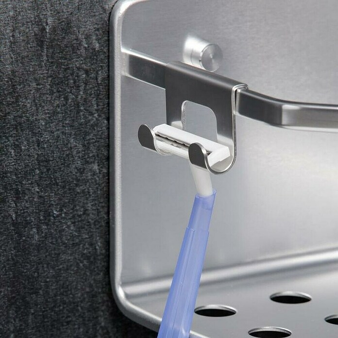 Tatay Moon Cesta de baño angular (L x An x Al: 20 x 20 x 12 cm, 1 ud., Plateado) | BAUHAUS