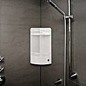 Tatay Estantería de pared para baño de baño (20 x 20 x 50 cm, Blanco/Transparente)