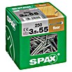 Spax Dielenschraube T-Star plus (Ø x L: 3,5 x 55 mm, WIROX Oberfläche, 250 Stk., Teilgewinde)