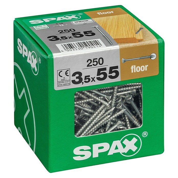 Spax Dielenschraube T-Star plus (Ø x L: 3,5 x 55 mm, WIROX Oberfläche, 250 Stk., Teilgewinde)