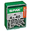 Spax Universalschraube T-Star plus (Ø x L: 4,5 x 40 mm, WIROX Oberfläche, T-Star plus, 40 Stk.)