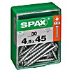 Spax Tornillo universal (Ø x L: 4,5 x 45 mm, Superficie WIROX, T-Star plus, 30 uds.)