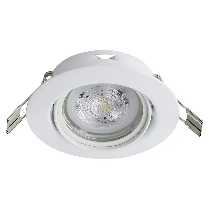 Eglo LED-Einbauleuchten-Set Favazzina - 4 W, Warmweiß, Weiß, Durchmesser: 8,8 cm - Weißer LED-Einbaustrahler, der ein helles und effizientes Licht bietet. Das moderne Design fügt sich nahtlos in jede Decke ein.