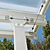 Terrassenüberdachung Tuscany LED (Tiefe: 3 m, B x H: 5,46 x 2,1 m, Verkehrsweiß)