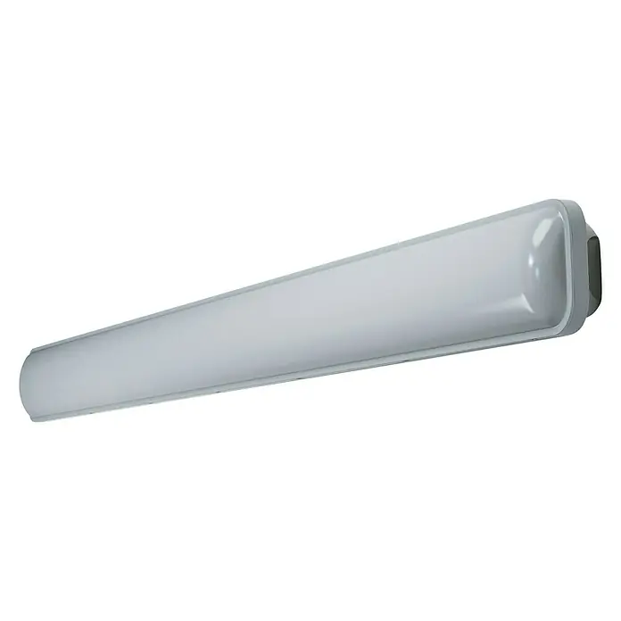 Ledvance LED-Feuchtraumlichtleiste SubmarineLänge: 120 cm, Lichtfarbe: Neutralweiß, 36 W, IP65 - Wasserdichte LED-Leuchte mit einem robusten, grauen Gehäuse, ideal für feuchte Umgebungen und industrielle Anwendungen.