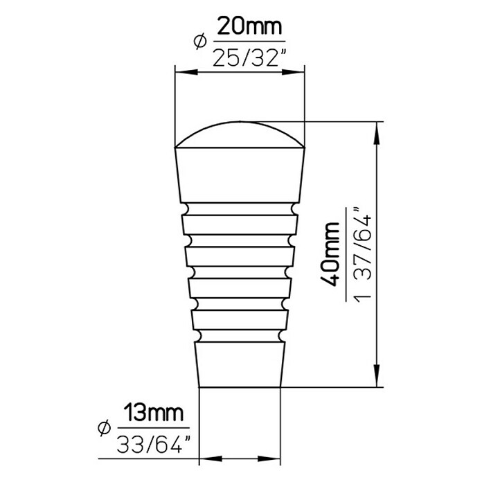 Siro Gumb za pohištvo  (Ø x V: 20 x 40 mm, Vrsta lesa: Bor) | 1188 - Garderoben | AAEE - Garderoben | AAE - Beschläge | AA - Eisenwaren | A - Eisenwaren | BAUHAUS