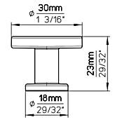 Siro Ručkica za namještaj  (Ø x V: 30 x 23 mm, Crna) | BAUHAUS