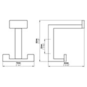 Siro Garderobna kuka  (D x Š x V: 92 x 70 x 80 mm) | BAUHAUS