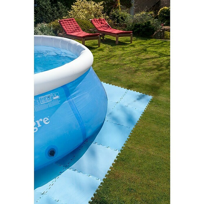 Gre Estera de protección de suelo de piscina (L x An: 50 x 50 cm, Azul)