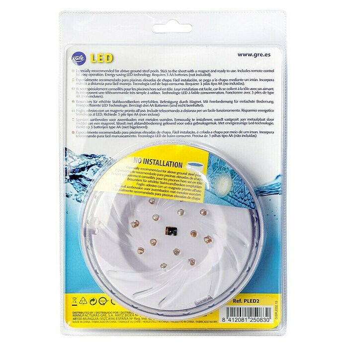 Gre Iluminación LED para piscinas Proyector (Blanco, LED)