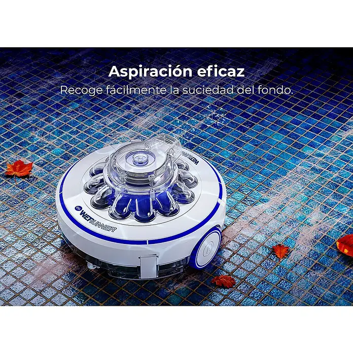 Gre Robot de piscina a batería Wet Runner - A batería, Piscinas de hasta 7 x 5 m, 3,6 m³/h - El robot de piscina WeRunner limpia eficientemente, recogiendo la suciedad del fondo. Perfecto para piscinas limpias con poco esfuerzo.