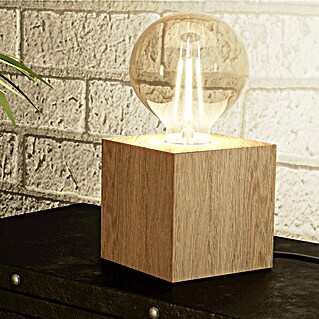 Eglo Tischleuchte PRESTWICK 2 (40 W, L x B x H: 9,5 x 9,5 x 9,5 cm, Braun, E27)