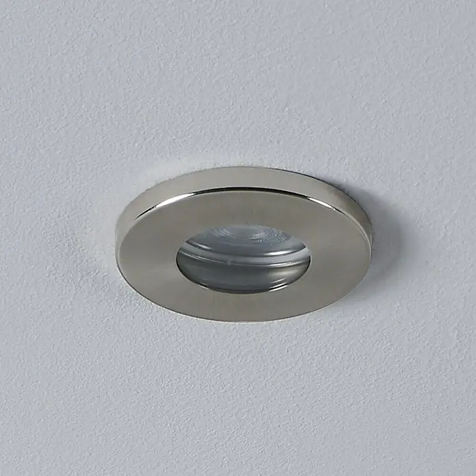 Eglo LED-Einbauleuchten-Set Favazzina - 4 W, Warmweiß, Nickel, Durchmesser: 8,5 cm - Einbauleuchte mit rundem, gebürstetem Nickelrahmen in einer weißen Decke. Die Leuchte sorgt für stilvolle und moderne Beleuchtung.