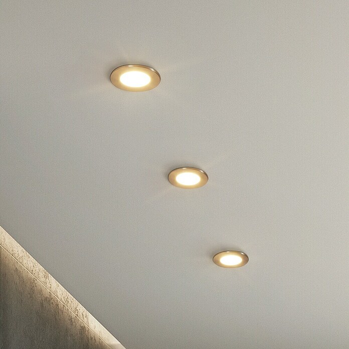 Eglo LED-Einbauleuchten-Set Fueva 1 (3 x 2,7 W, Nickel matt, Durchmesser: 8,5 cm, 3 Stk.)