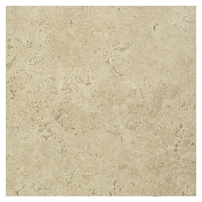 Corso Italia Terrassenfliese Pompei Aureo Crosscut - 60 x 60 cm, Beige, Matt - Nahaufnahme einer strukturierten, beigefarbenen Fliese mit natürlichen Mustern und einer dunklen Umrandung, ideal für Innenräume.