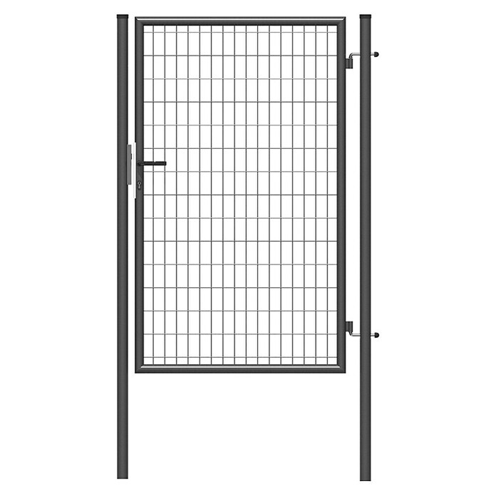 Puerta de valla Residencial (100 x 150 cm, Gris, Metal) | BAUHAUS