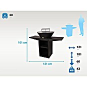 Purline Barbacoa de carbón EFP57B (Diámetro de la superficie de la parrilla: 60 cm, Negro) | BAUHAUS